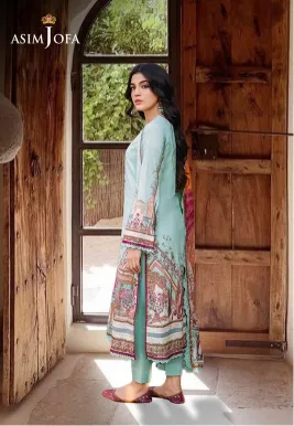 ASIM JOFA -  PRINTED LAWN 3 PCS  -UNSTITCHED