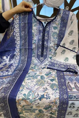 Premium All-Over Printed Swiss Lawn 3-Piece Stitched Suit5