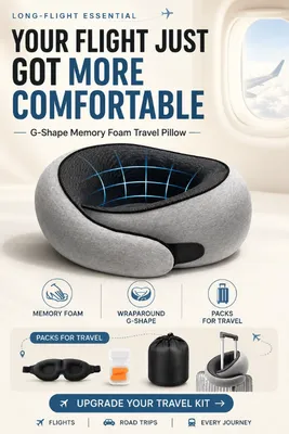 Memory Foam G-Shaped Pillow
