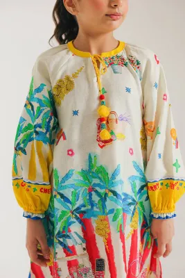 ETHNC - PRINTED DRESS 1 PIECE (9-10)