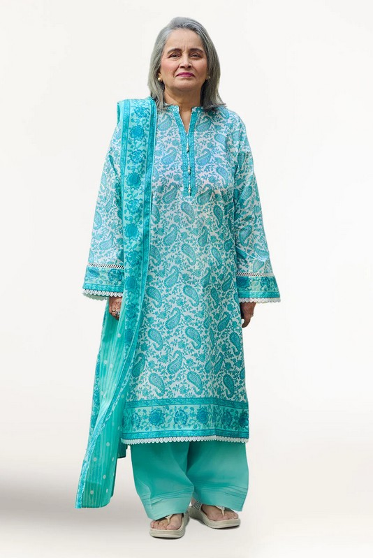 GUL AHMED - unstitched 3 Piece Printed Lawn Suit with Dupatta CL-52704 A