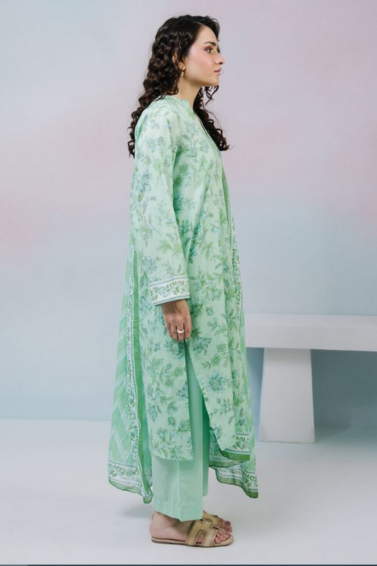 Zelburry- 3 Piece,  Kurta Dupatta Trouser - 2493