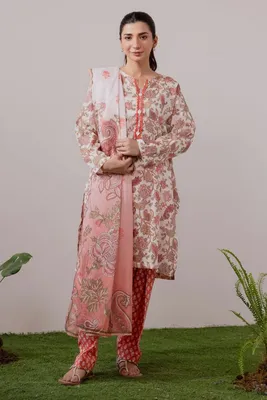 Zelburry- 3 Piece, Kurta Dupatta Trouser - 1955
