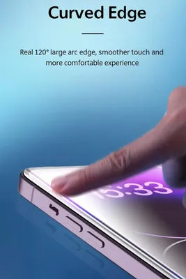 KUZOOM Premium Tempered Glass Screen Protector for iPhone 16 Pro Shatterproof Full Coverage