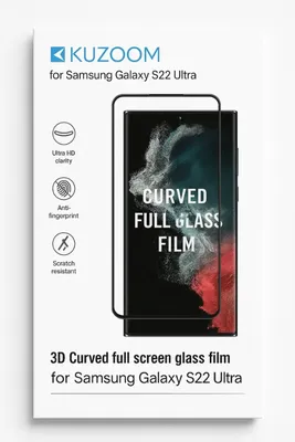 KUZOOM UV Glass Screen Protector for Samsung Galaxy S23 Ultra 3D Curved Full Coverage