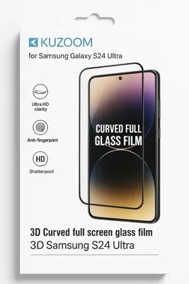 KUZOOM UV Glass Screen Protector for Samsung Galaxy S24 Ultra 3D Curved Full Coverage