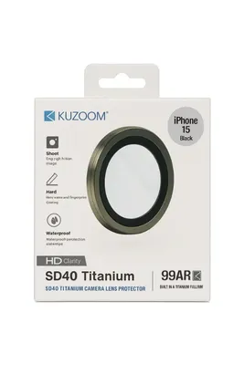  KUZ00M 99AR HD Titanium Camera Lens Protector for iPhone 15
