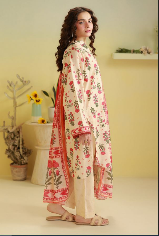 Zelburry- 3 Piece,  Kurta Dupatta Trouser - 2447