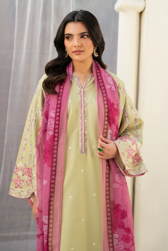 XENIA , AYRA |  3 PIECE , Embroidered Lawn Shirt