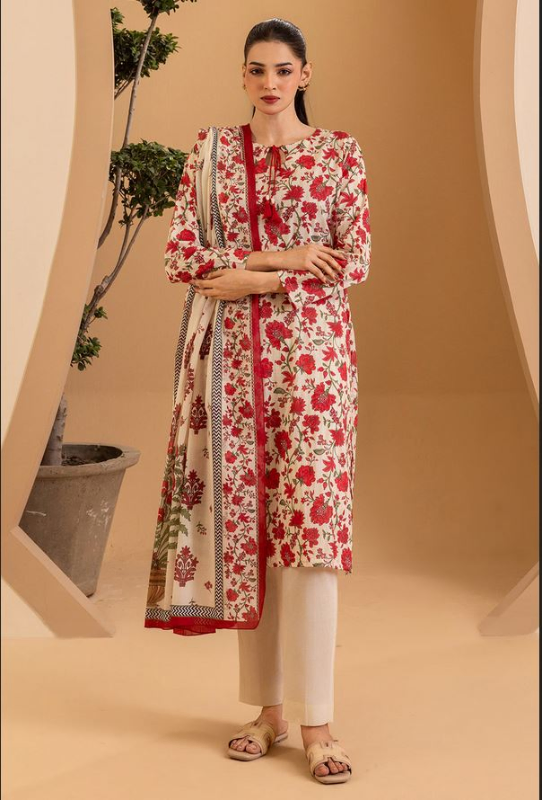 Zelburry- 2 Piece, printed kurta dupatta set - 2103