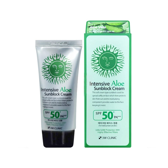 3W Clinic Intensive Aloe Sunblock Cream 70ml - SPF50 PA+++