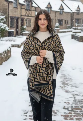 Elegant Printed China Wool Stole