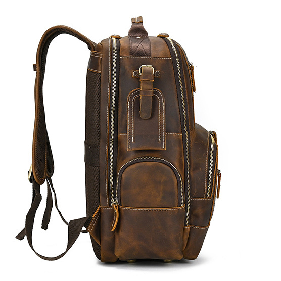 CRAZY HORSE GENUINE LEATHER BACKPACK GB-9517Br
