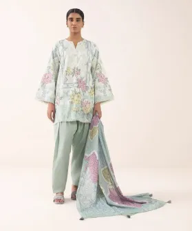 SAPPHIRE - 3 PIECE- PRINTED LAWN SUITE- UNSTITCHED