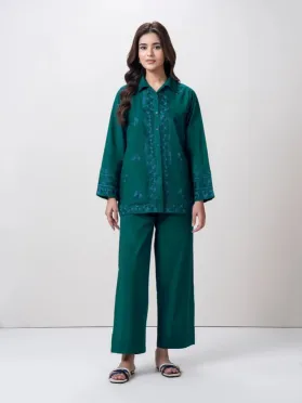 LIMELIGHT - Khaddar Co-ord Set- Embroidered