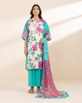 SAPPHIRE - 3 PIECE- PRINTED LAWN SUITE UNSTITCHED 3