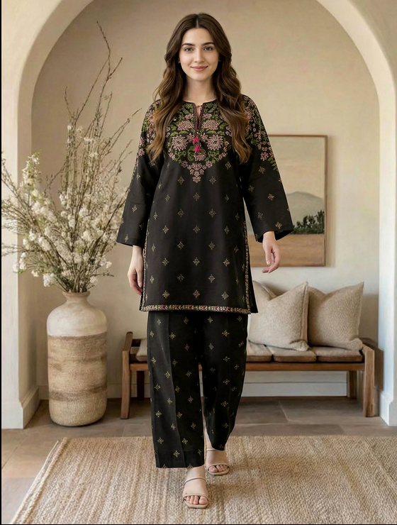 LIMELIGHT - 2 Piece Lawn Slub Suit (Pret)