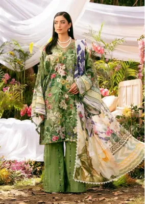 ELAF PRINT - EPS-1B GREEN EDEN UNSTITCHED