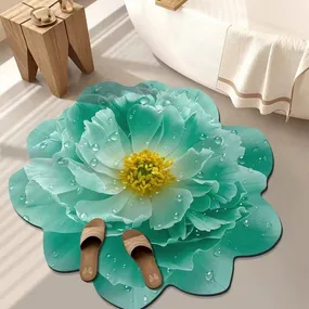 3D Pattern Non-Slip Absorbent Bathroom & Floor Mat (4 Pc) 