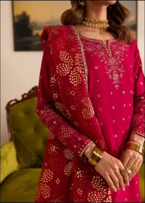 BATIK -  SHARARA COTTON EMBROIDERY - -3 PIS