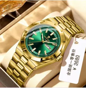Gold Watch with Green Dial –Premium Stainless Steel