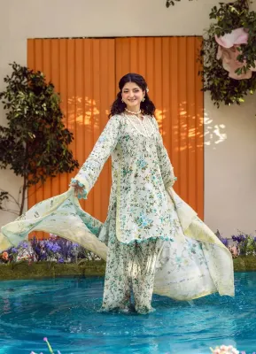 ELAF PRINT - EPS-3A IVORY WHISPERS UNSTITCHED