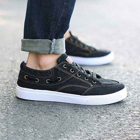 KOREAN STYLE WASHED DENIM CASUAL SHOES GB-0A19