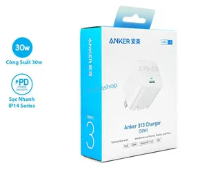 Anker 313 GaN 30W Foldable Charger USB C Power IQ 3.0 Fast Charging Adapter High Efficiency Compact Charger