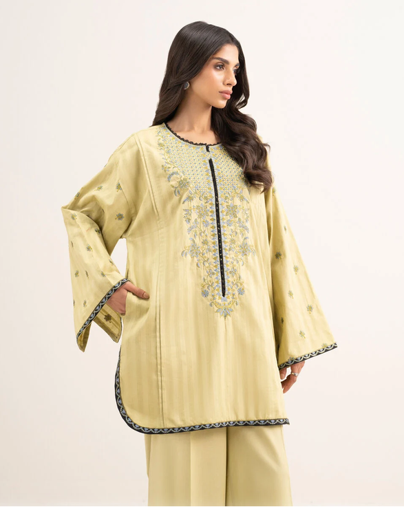 Sapphire 2 Piece  Embroidered Leno Kara Shirt & Pant
