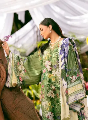 ELAF PRINT - EPS-1B GREEN EDEN UNSTITCHED