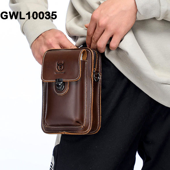 Crazy Horse Genuine Leather One-Shoulder Waist Bag