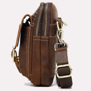 MULTI-FUNCTIONAL GENUINE LEATHER CROSSBODY BAG GB-Y407C