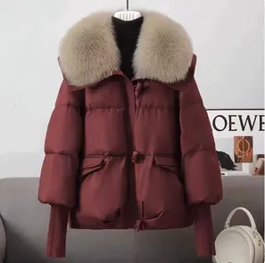 Exclusive Imported Women Far Hood Jacket - Wine Red