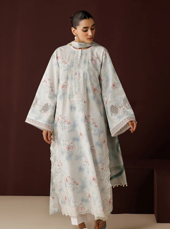 BAROQUE - EMBROIDERED PRINTED LAWN PR-1266