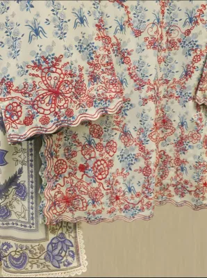 AGHANOOR -  3 Piece - Embroidered Cambric