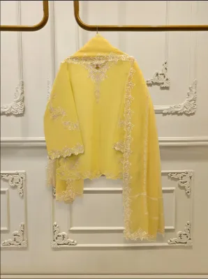 AGHANOOR - 3 Piece - Embroidered Cambric