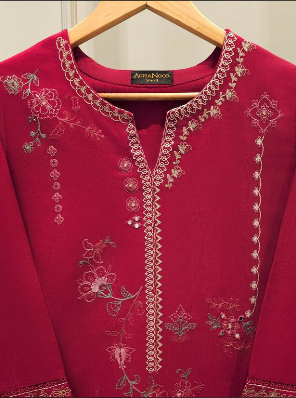 AGHANOOR -  2 Piece - Embroidered Khaddar