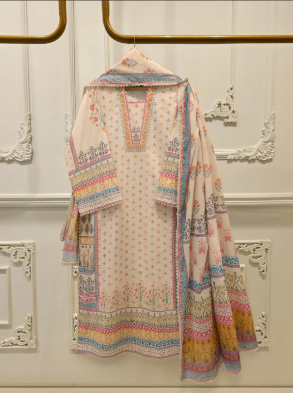 AGHANOOR - 3 Piece - Digital Printed Embroidered Cambric