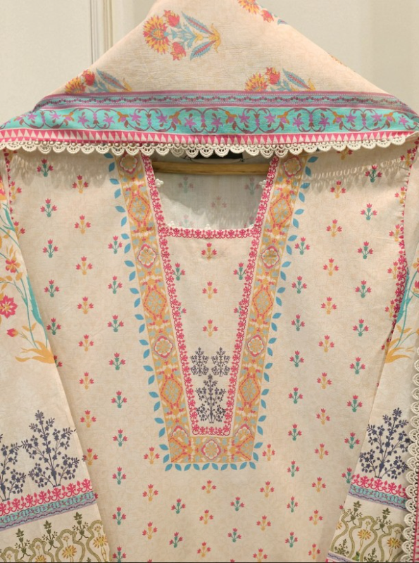 AGHANOOR - 3 Piece - Digital Printed Embroidered Cambric