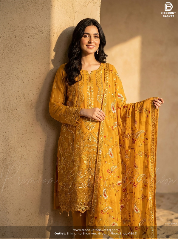 White Gold Embroidered Suit with Sateen Inner