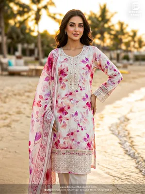 Premium Swizz Cotton Printed Suit with Cotton Salwar Set