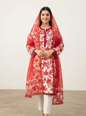 Premium All-Over Printed Swiss Lawn 3-Piece Stitched Suit8