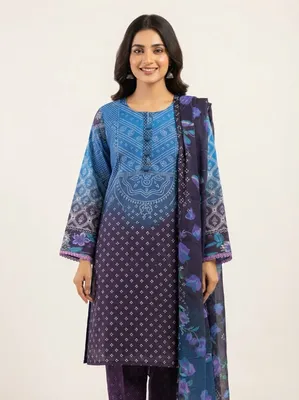 All-Over Printed Swiss Lawn 3-Piece Stitched Suit0