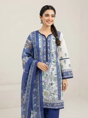 Premium All-Over Printed Swiss Lawn 3-Piece Stitched Suit5