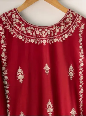 AGHANOOR - 2 Piece- Pure Silk Net Embroidered