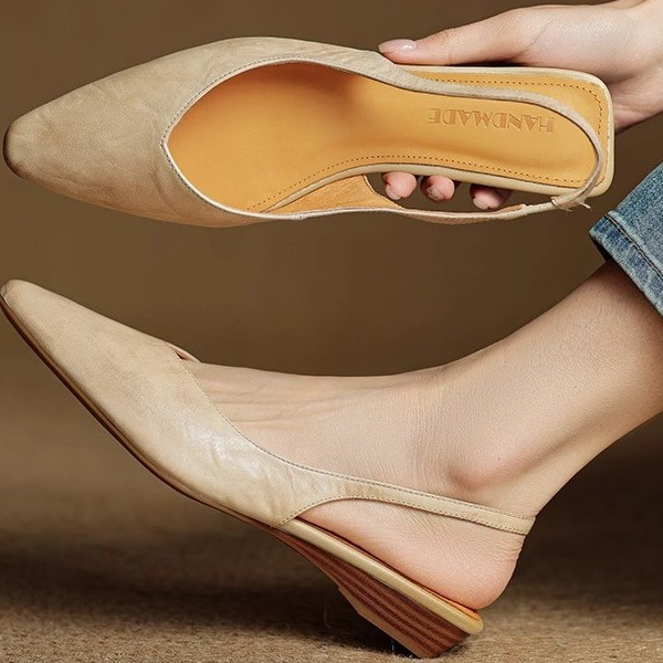 French Retro Soft Leather Shoes