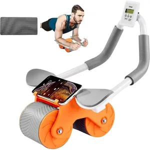 Automatic Rebound Abdominal Exercise Roller With Elbow Support