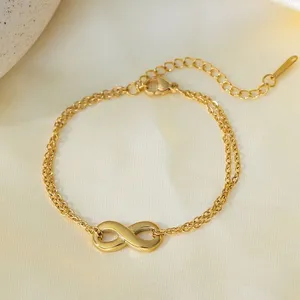 Stainless Steel Chain Link Infinity Bracelet