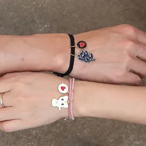  Magnet Couple Bracelet Cat Cartoon Design ( 2 Pcs )