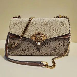 Genuine Leather Fashion Small Square Bag for Women's 